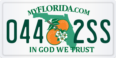 FL license plate 0442SS