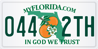 FL license plate 0442TH