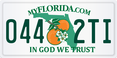 FL license plate 0442TI