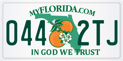 FL license plate 0442TJ