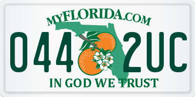 FL license plate 0442UC