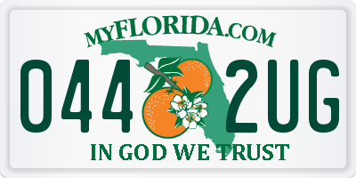 FL license plate 0442UG