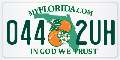 FL license plate 0442UH