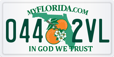 FL license plate 0442VL