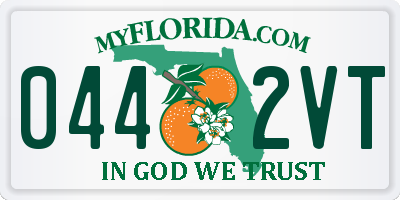 FL license plate 0442VT