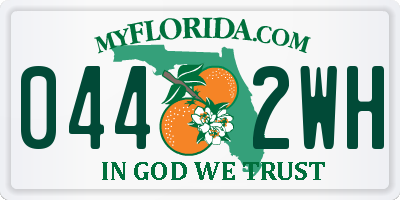 FL license plate 0442WH