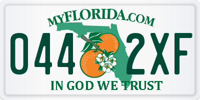 FL license plate 0442XF