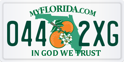FL license plate 0442XG