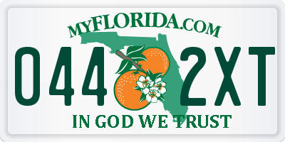 FL license plate 0442XT