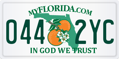 FL license plate 0442YC