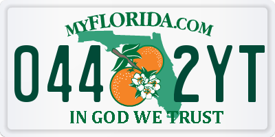 FL license plate 0442YT