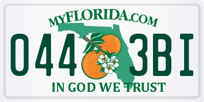 FL license plate 0443BI