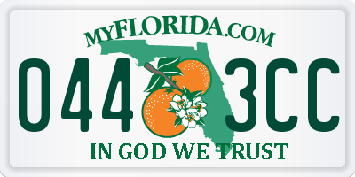 FL license plate 0443CC