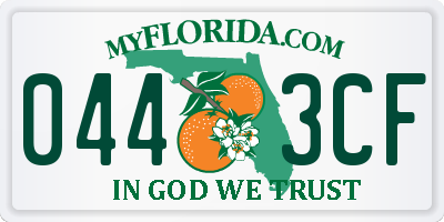 FL license plate 0443CF