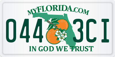 FL license plate 0443CI