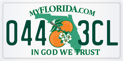 FL license plate 0443CL