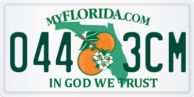 FL license plate 0443CM