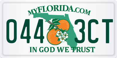 FL license plate 0443CT