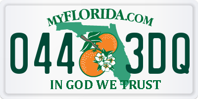 FL license plate 0443DQ