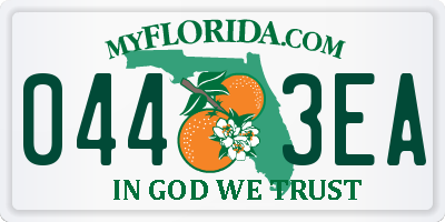 FL license plate 0443EA