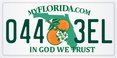 FL license plate 0443EL