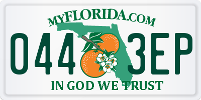 FL license plate 0443EP