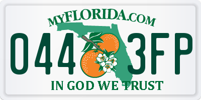 FL license plate 0443FP