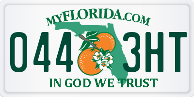 FL license plate 0443HT