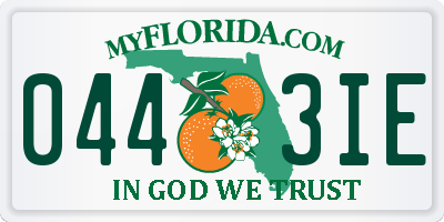 FL license plate 0443IE