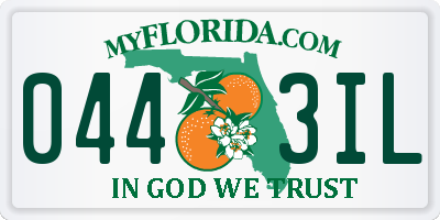 FL license plate 0443IL