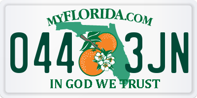 FL license plate 0443JN