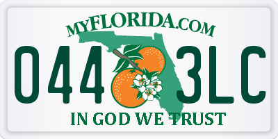 FL license plate 0443LC