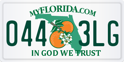 FL license plate 0443LG