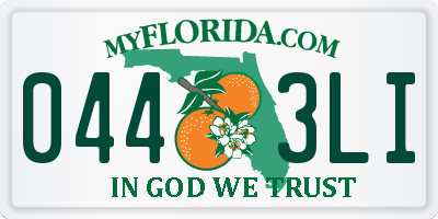 FL license plate 0443LI