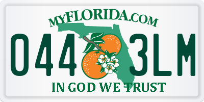 FL license plate 0443LM
