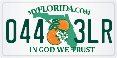 FL license plate 0443LR