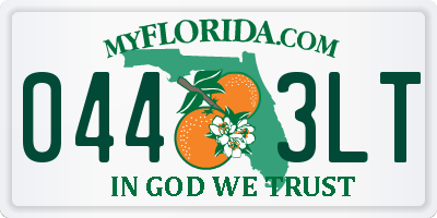 FL license plate 0443LT