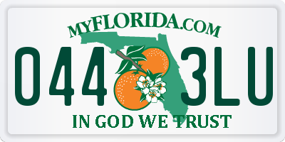 FL license plate 0443LU