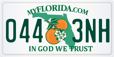 FL license plate 0443NH