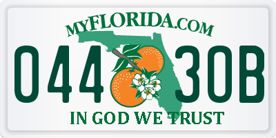 FL license plate 0443OB
