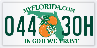 FL license plate 0443OH