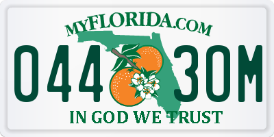 FL license plate 0443OM