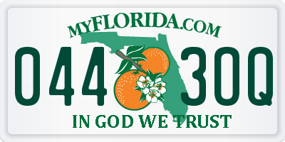 FL license plate 0443OQ