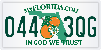 FL license plate 0443QG