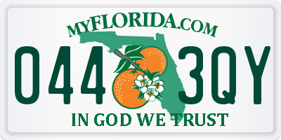 FL license plate 0443QY