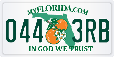 FL license plate 0443RB