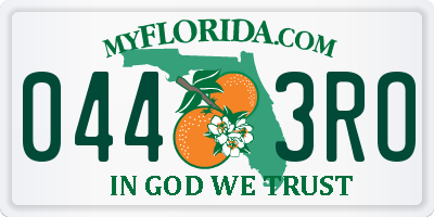 FL license plate 0443RO