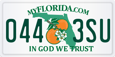 FL license plate 0443SU