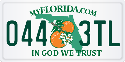 FL license plate 0443TL