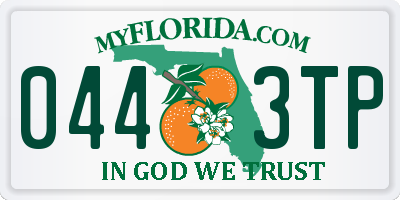 FL license plate 0443TP